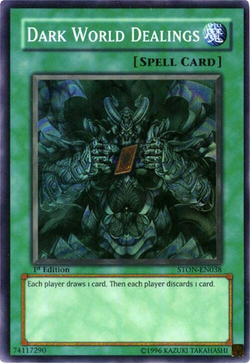 Dark World Dealings STON-EN038 card from Strike of Neos