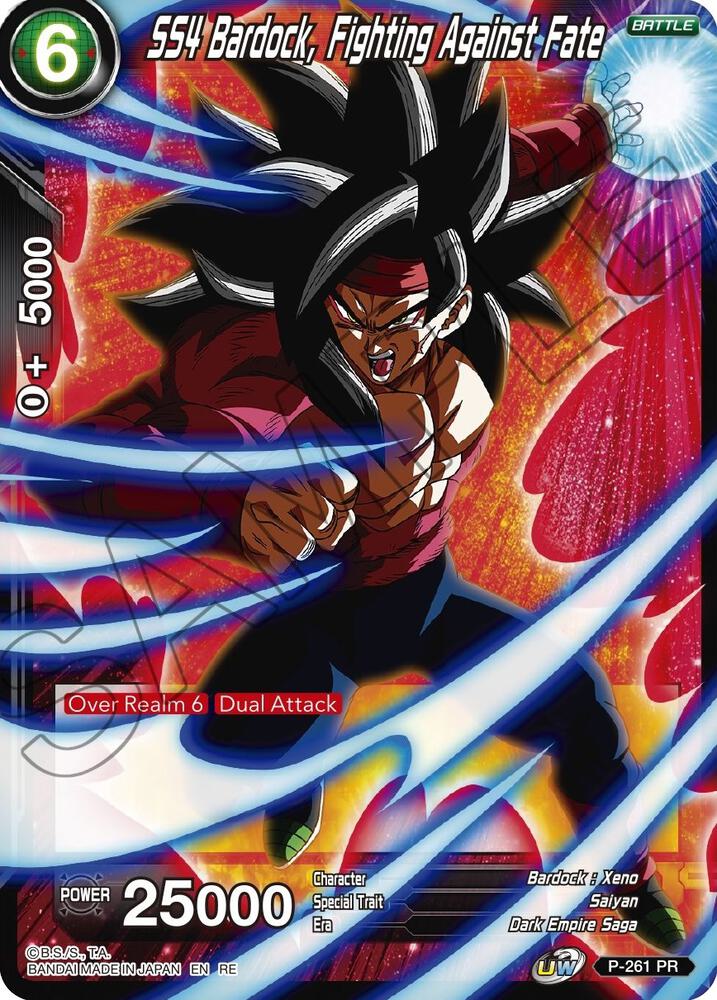 SS4 Bardock, Fighting Against Fate P-261 card from Mythic Booster