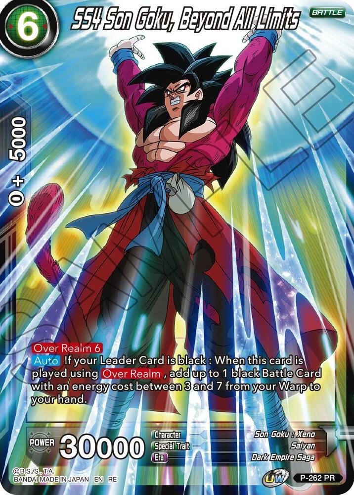 SS4 Son Goku, Beyond All Limits P-262 card from Mythic Booster