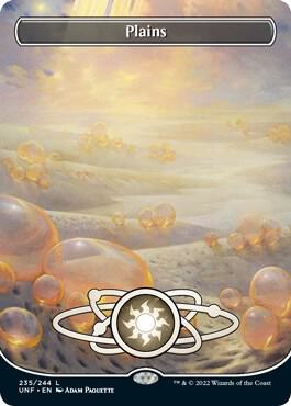 Plains (Borderless) 235 card from Unfinity