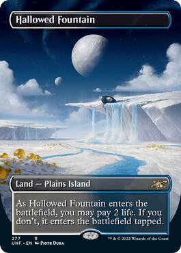 Hallowed Fountain (Borderless) 277 card from Unfinity
