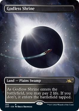 Godless Shrine (Borderless) 282 card from Unfinity