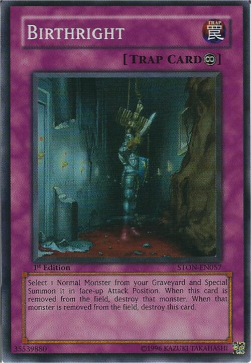 Birthright STON-EN057 card from Strike of Neos