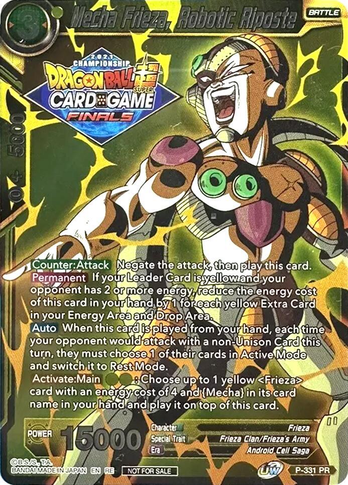 Mecha Frieza, Robotic Riposte (Championship Pack 2021 Vault Set) P-331 card from Promotion Cards