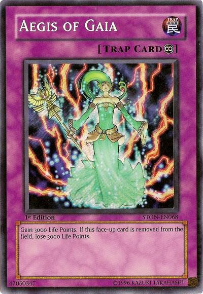 Aegis of Gaia STON-EN068 card from Strike of Neos
