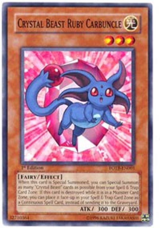 Crystal Beast Ruby Carbuncle FOTB-EN001 card from Force of the Breaker