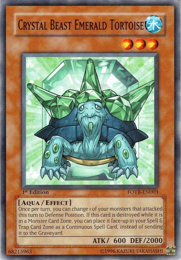 Crystal Beast Emerald Tortoise FOTB-EN003 card from Force of the Breaker