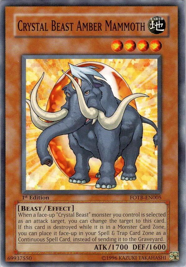Crystal Beast Amber Mammoth FOTB-EN005 card from Force of the Breaker