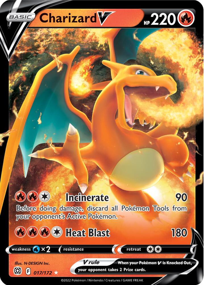 Charizard V 017/172 card from SWSH09: Brilliant Stars