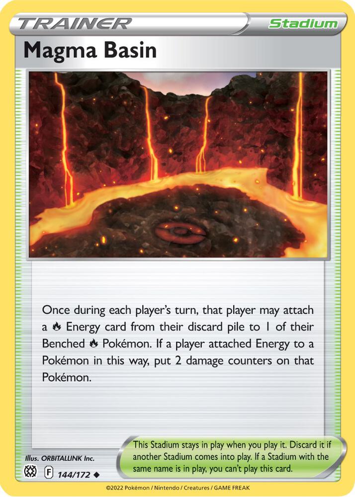Magma Basin 144/172 card from SWSH09: Brilliant Stars