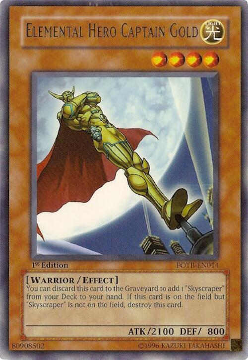 Elemental Hero Captain Gold FOTB-EN014 card from Force of the Breaker