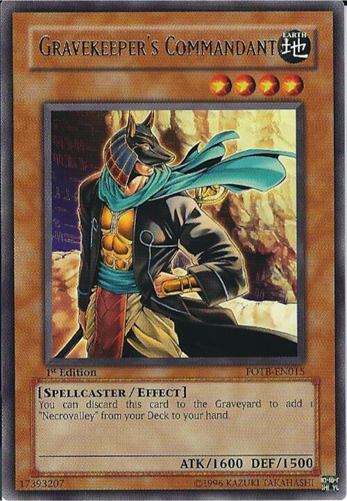 Gravekeeper's Commandant FOTB-EN015 card from Force of the Breaker