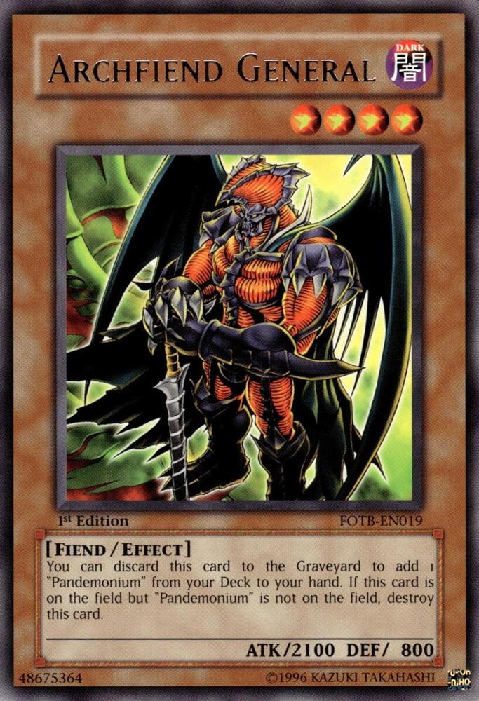 Archfiend General FOTB-EN019 card from Force of the Breaker