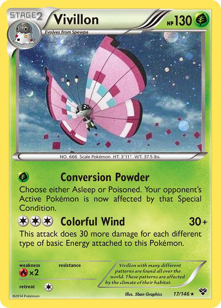 Vivillon - 17/146 (Cosmos Holo) 017/146 card from Blister Exclusives