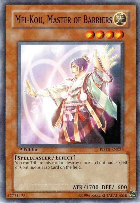 Mei-kou, Master of Barriers FOTB-EN025 card from Force of the Breaker