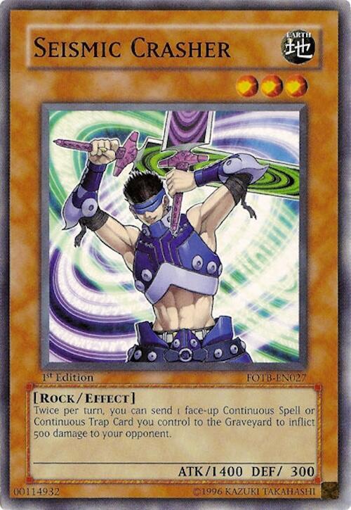 Seismic Crasher FOTB-EN027 card from Force of the Breaker