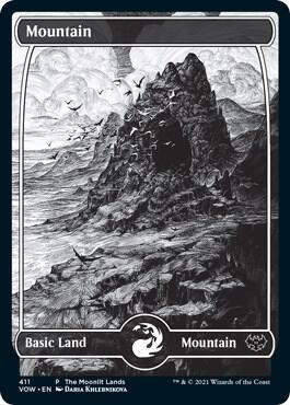 Mountain (Moonlit Land) (Foil Etched) 411 card from WPN & Gateway Promos