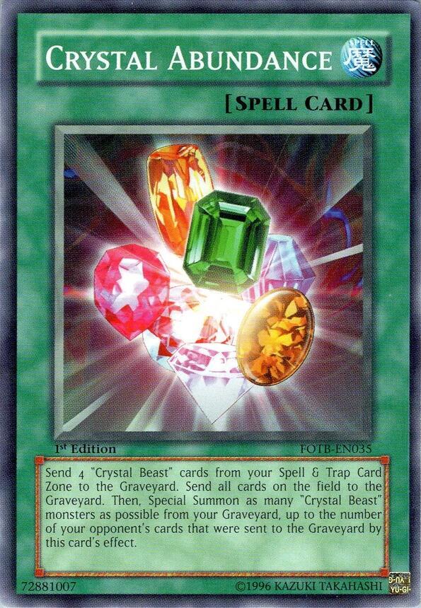 Crystal Abundance FOTB-EN035 card from Force of the Breaker