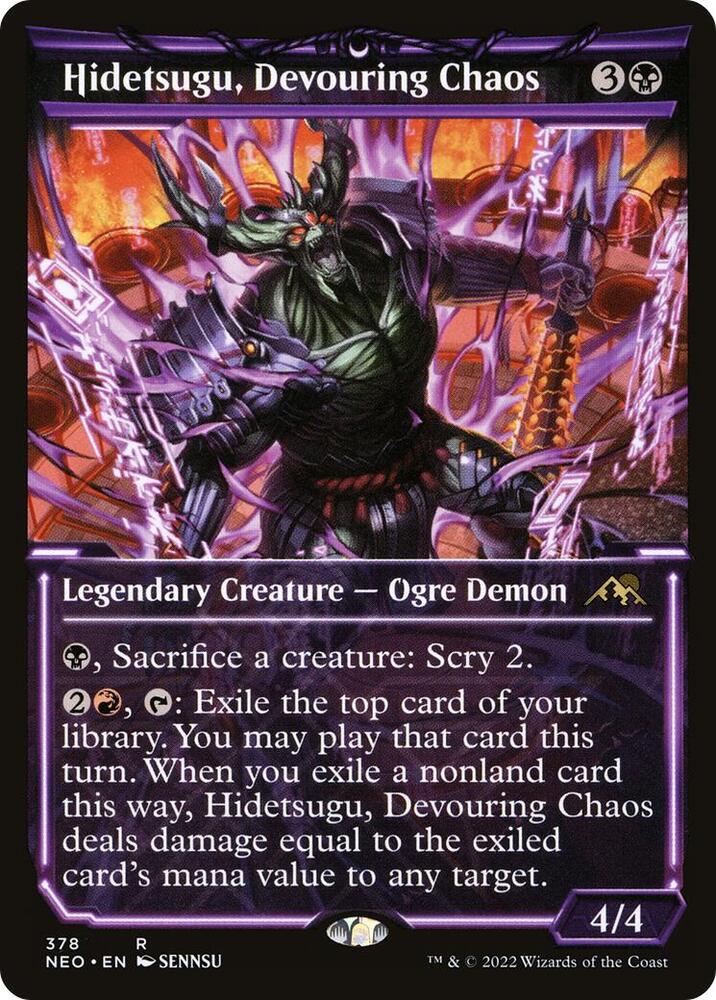 Hidetsugu, Devouring Chaos (Showcase) 378 card from Kamigawa: Neon Dynasty