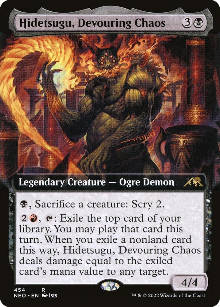 Hidetsugu, Devouring Chaos (Extended Art) 454 card from Kamigawa: Neon Dynasty