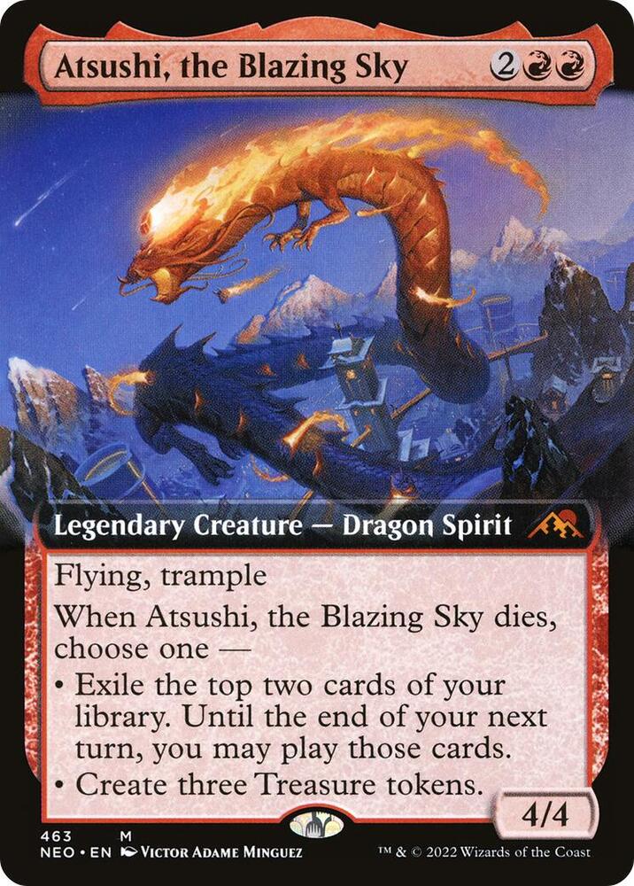 Atsushi, the Blazing Sky (Extended Art) 463 card from Kamigawa: Neon Dynasty