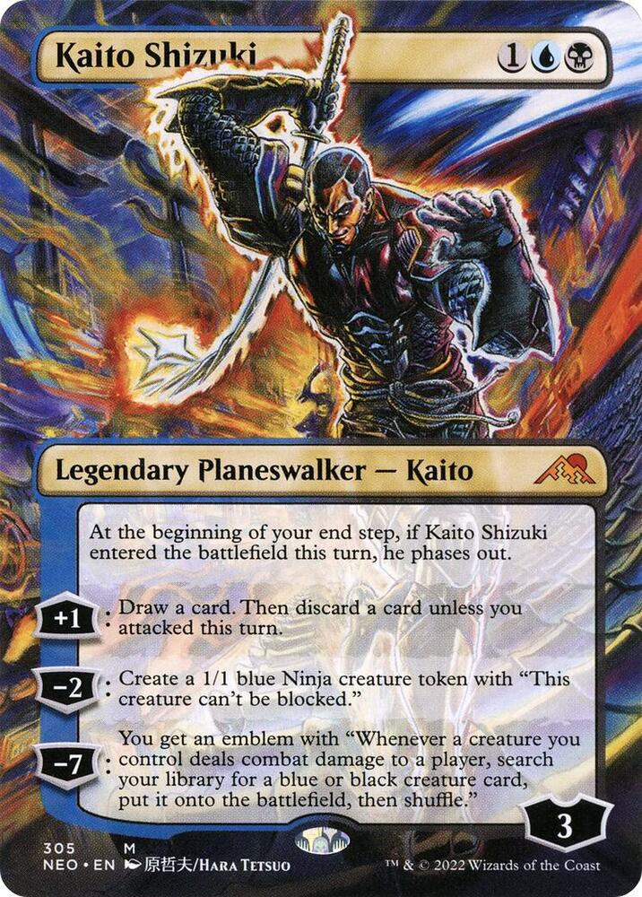 Kaito Shizuki (Borderless) 305 card from Kamigawa: Neon Dynasty
