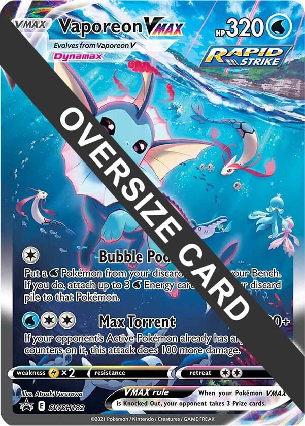 Vaporeon VMAX SWSH182 card from Jumbo Cards