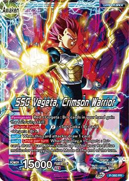Vegeta // SSG Vegeta, Crimson Warrior P-360 PR card from Promotion Cards