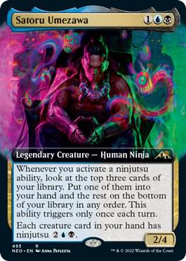 Satoru Umezawa (Extended Art) 493 card from Kamigawa: Neon Dynasty