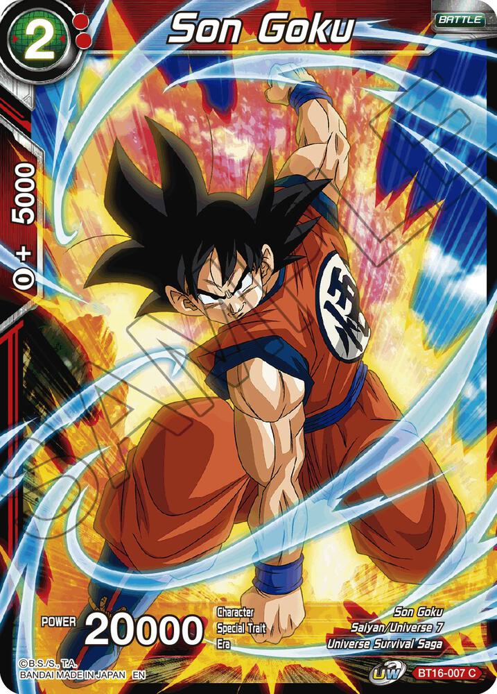 Son Goku BT16-007 card from Realm of the Gods