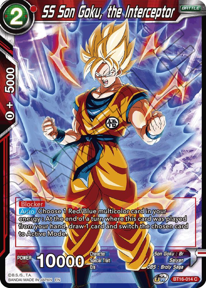 SS Son Goku, the Interceptor BT16-014 card from Realm of the Gods