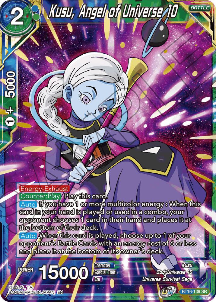 Kusu, Angel of Universe 10 BT16-139 card from Realm of the Gods