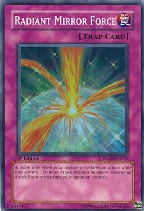 Radiant Mirror Force FOTB-EN055 card from Force of the Breaker