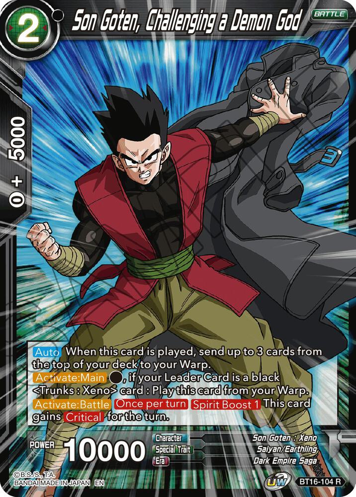 Son Goten, Challenging a Demon God BT16-104 card from Realm of the Gods