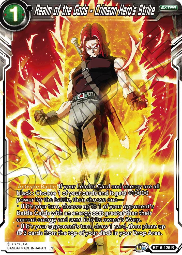 Realm of the Gods - Crimson Hero's Strike BT16-125 card from Realm of the Gods