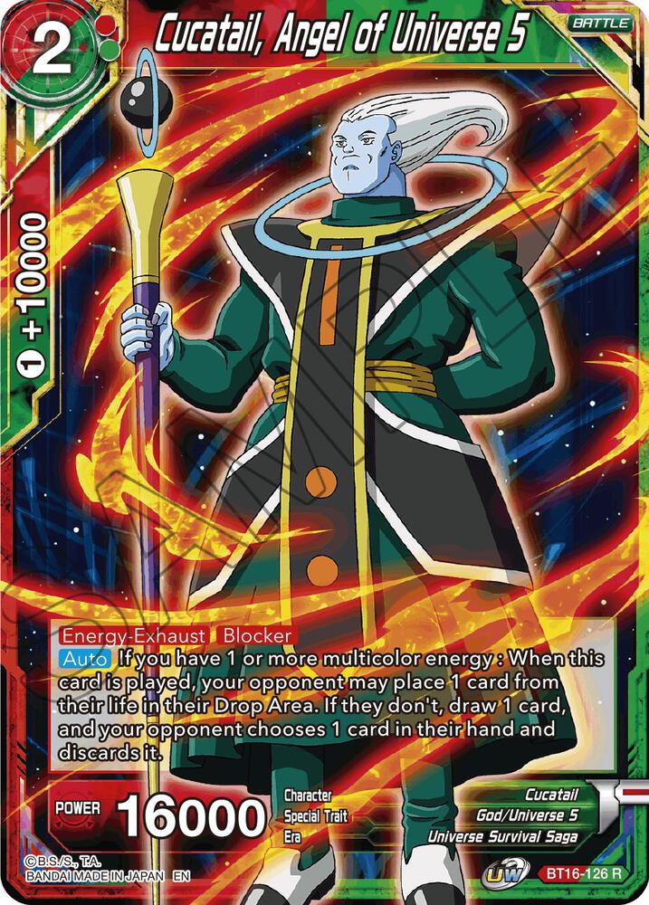 Cucatail, Angel of Universe 5 BT16-126 card from Realm of the Gods