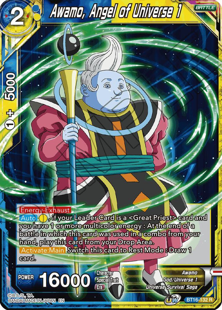 Awamo, Angel of Universe 1 BT16-132 card from Realm of the Gods