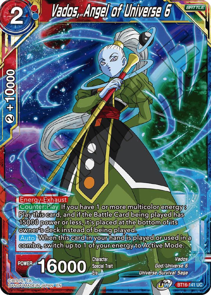 Vados, Angel of Universe 6 BT16-141 card from Realm of the Gods