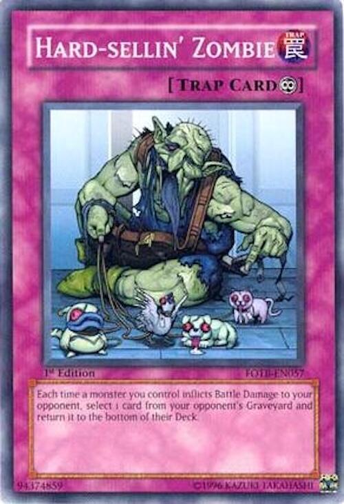 Hard-sellin' Zombie FOTB-EN057 card from Force of the Breaker