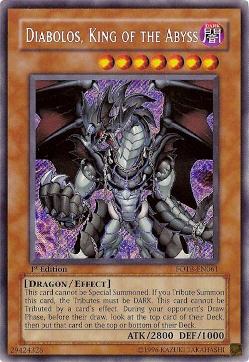 Diabolos, King of the Abyss FOTB-EN061 card from Force of the Breaker