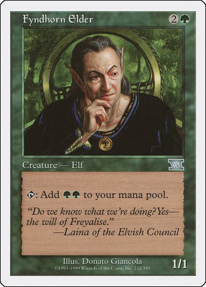 Fyndhorn Elder 232 card from Classic Sixth Edition