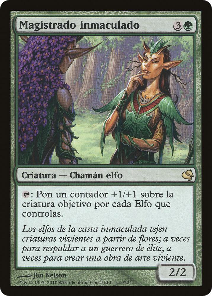Immaculate Magistrate (Spanish) - "Magistrado inmaculado" 143 card from Magic Encyclopedia 2011 (Salvat)