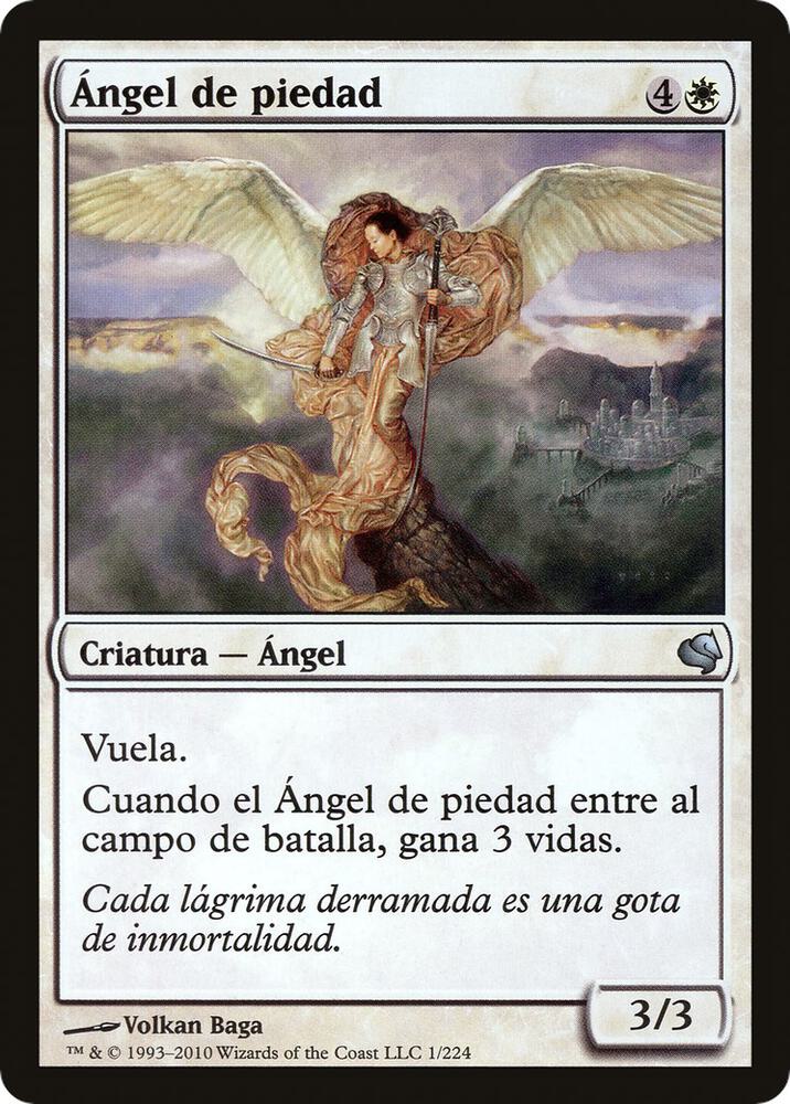 Angel of Mercy (Spanish) - "Angel de piedad" 1 card from Magic Encyclopedia 2011 (Salvat)