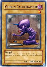 Goblin Calligrapher DR3-EN004 card from Dark Revelation Volume 3