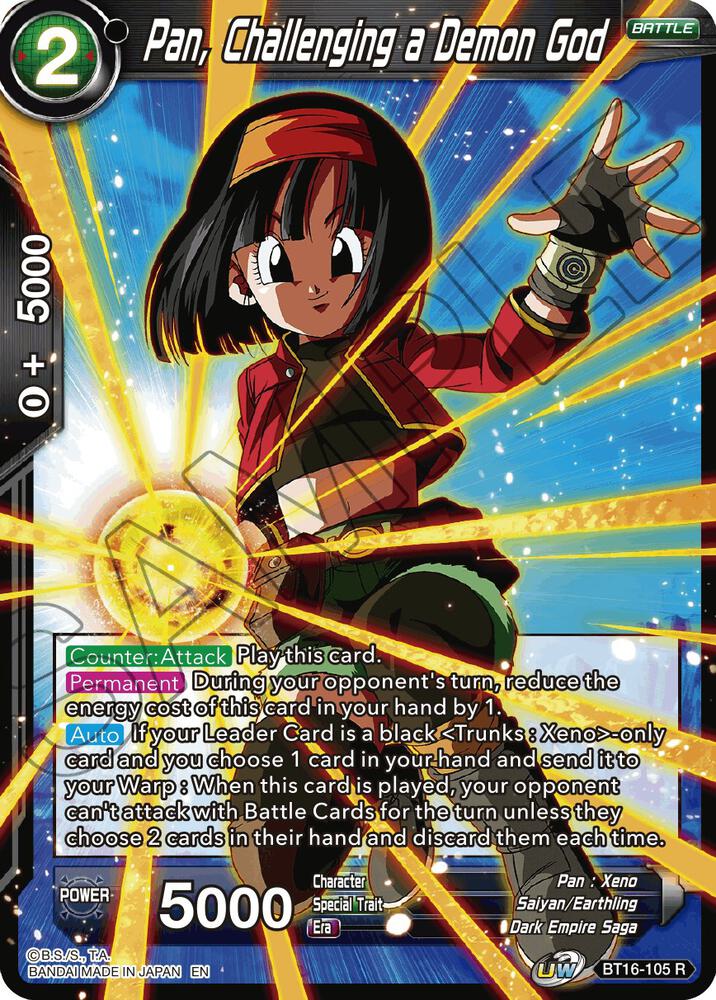 Pan, Challenging a Demon God BT16-105 card from Realm of the Gods