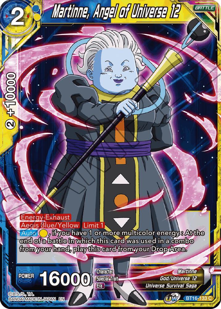 Martinne, Angel of Universe 12 BT16-133 card from Realm of the Gods