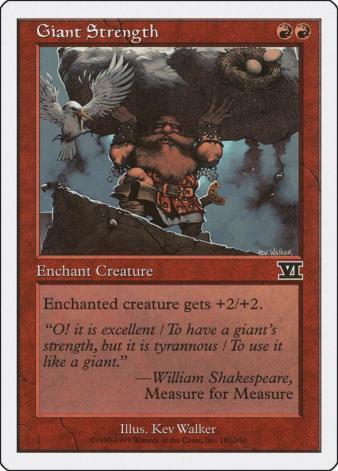 Giant Strength 181 card from Classic Sixth Edition