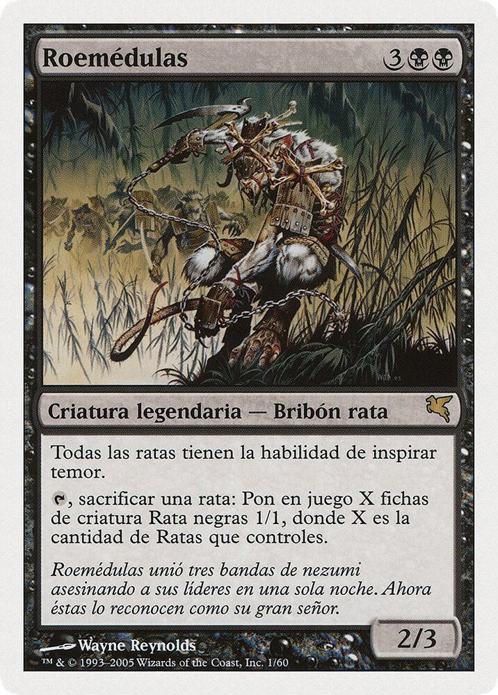 Marrow-Gnawer (Spanish) - "Roemedulas" A1 card from Magic Encyclopedia 2005 (Salvat/Hachette)