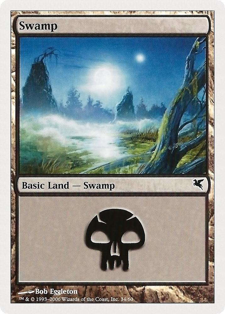 Swamp 34 card from Magic Encyclopedia 2005 (Salvat/Hachette)