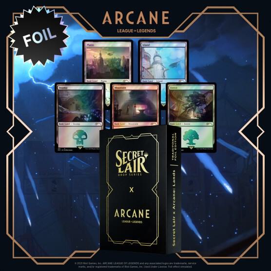 Secret Lair Drop: Secret Lair x Arcane: Lands - Traditional Foil Edition card from Secret Lair Drop Series